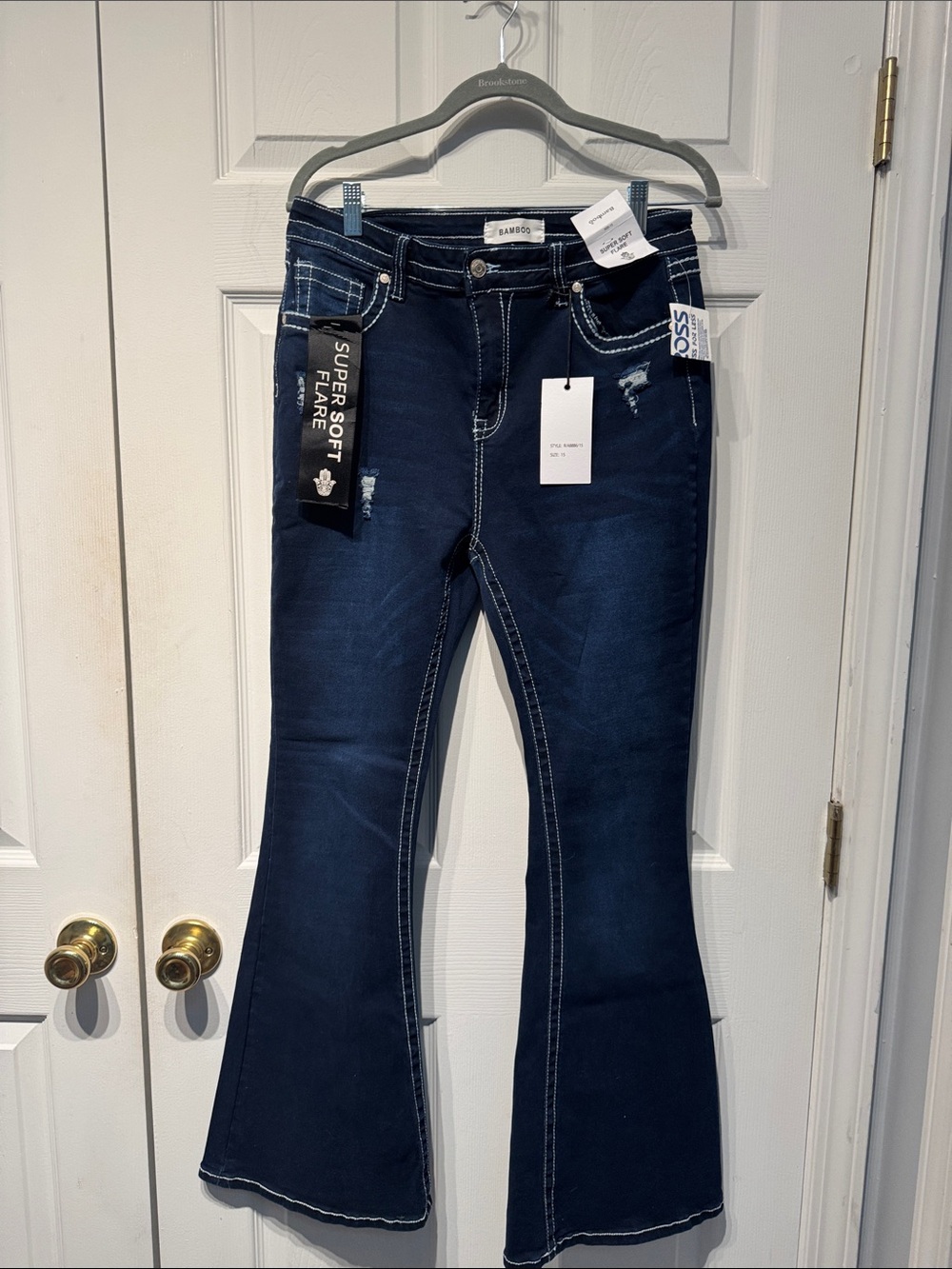 BAMBOO Dark Indigo Flare Jeans - Women